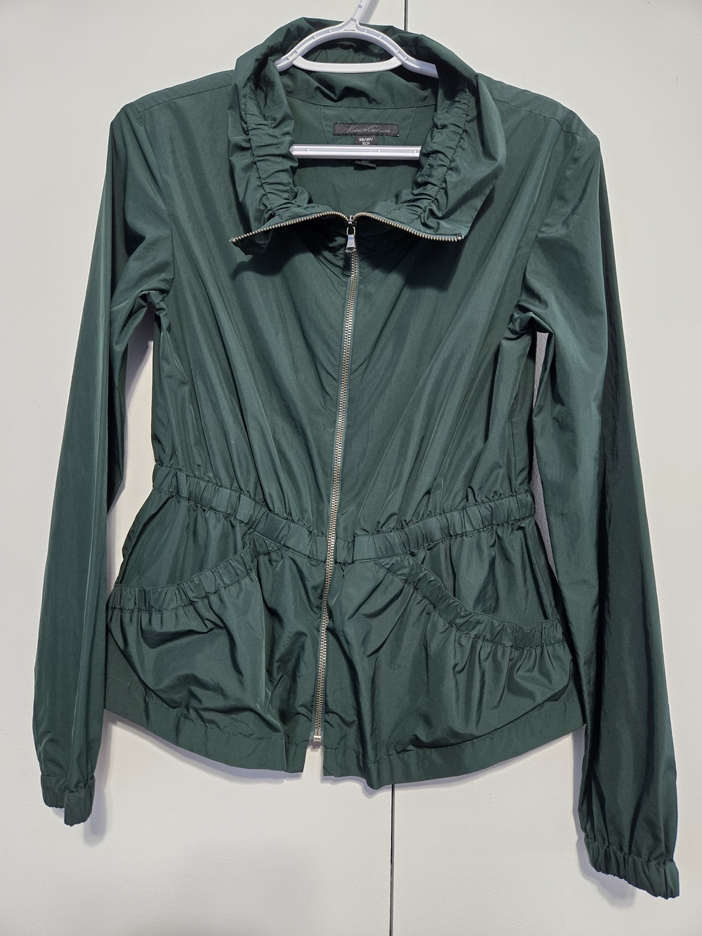 Kenneth Cole New York Green Zip Front Lightweight Utility Jacket XS